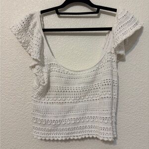 Sincerely Jules White Crochet Crop Top